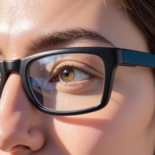 四十岁左右女性技术总监头像，穿黑色职业装，戴眼镜，科技公司办公室背景